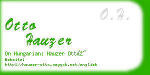 otto hauzer business card